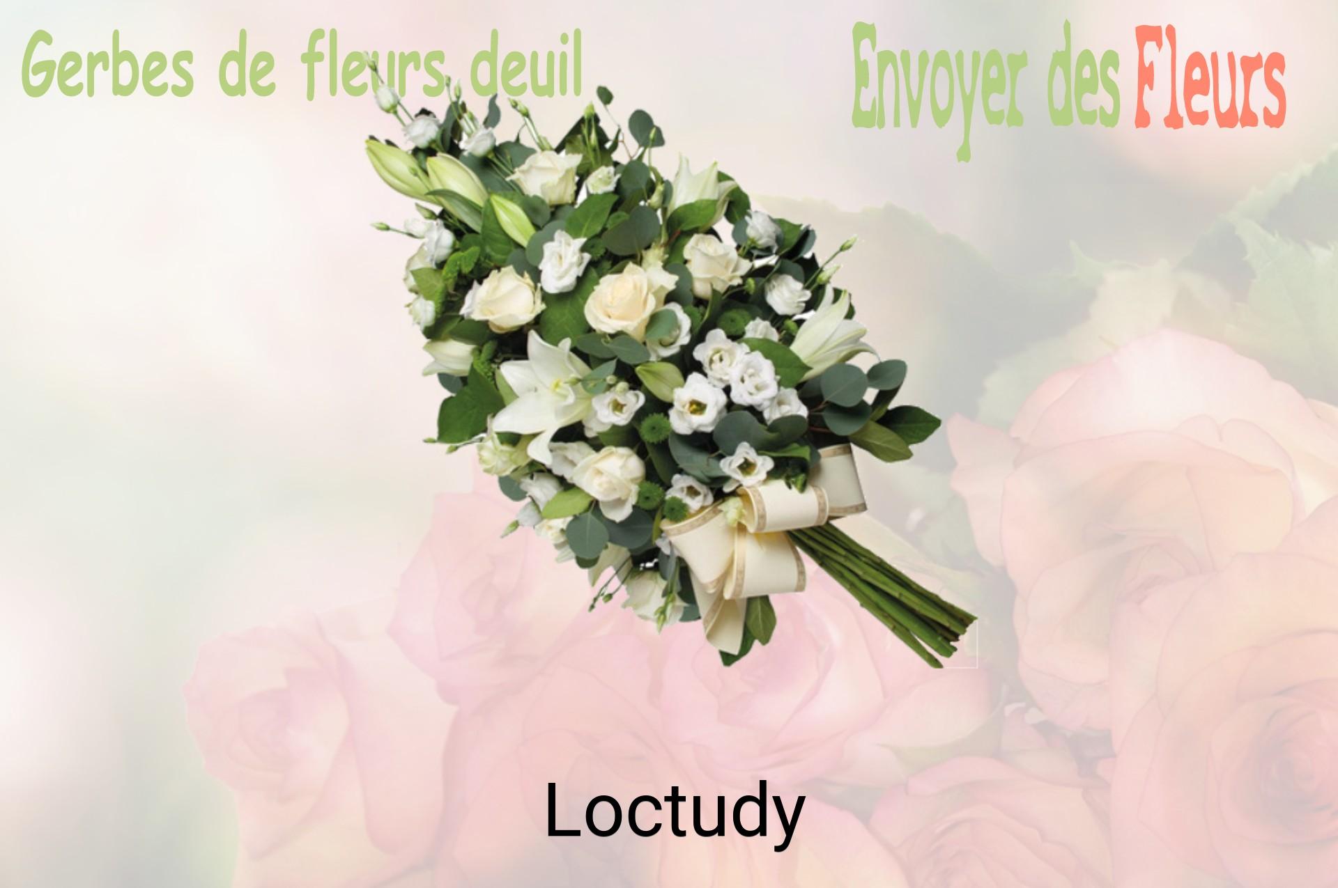 Gerbe de fleurs de deuil livrée à Loctudy